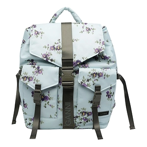 Ganni Buckle Strap Printed Backpack