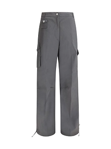 Ganni Straight-Leg Stretch Cargo Pants
