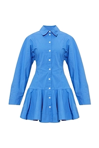 Ganni Button-Up Mini Dress