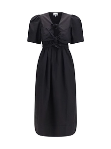 Ganni Stretch Tie Strap Midi Dress
