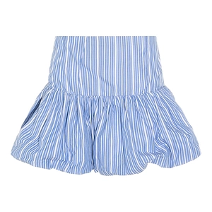 Ganni Striped Ruffled Mini Skirt