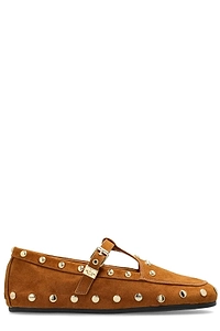 Ganni Studded Buckle Flat Shoes