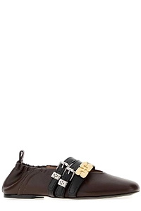 Ganni Sue Triple Buckled Ballet Flats
