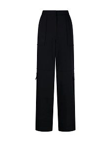 Ganni Twill Suiting Cargo Trousers