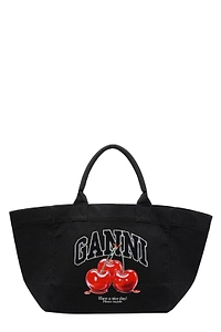 Ganni Xxl Cherry Tote Bag