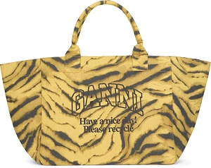 Ganni Zebra Printed Xxl Tote Bag