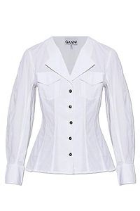 Ganni Fitted Shirt-Style Top