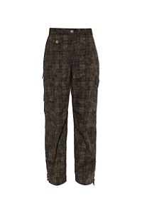 Ganni Floral Check Cargo Pants