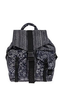 Ganni Floral Pattern Backpack