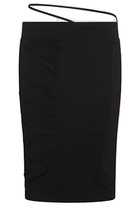 Dayton Strapped Ruched Pencil Skirt