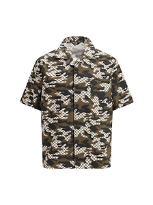 Checked Camo Short-Sleeve Shirt