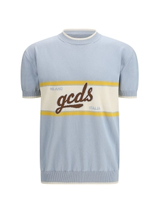 Gcds Logo Band Short-Sleeve Knitted Top