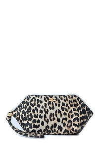 Ganni Leopard Printed Bou Make Up Pouch