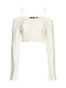 Gcds Logo Monogram Cropped Knitted Top