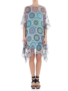 Fuzzi Sheer Printed Dress
