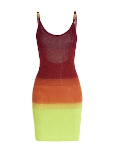 Gcds Lurex Striped Tank Dress