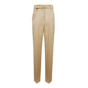 Gabriela Hearst Belted Straight-Leg Pants