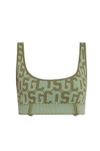 Gcds Monogram Printed Cropped Sports Bra