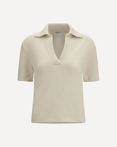 Gabriela Hearst Sohan Knitted Polo Top