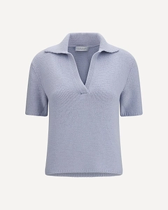 Gabriela Hearst Sohan Knitted Polo Top