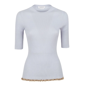 Gabriela Hearst Ribbed Trim Knitted Top