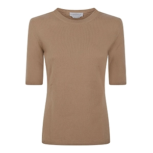 Gabriela Hearst Short-Sleeve Knitted Top