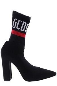 Pointy Logo Sock Boots