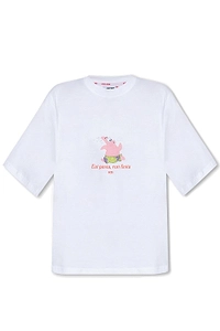 Gcds Slogan-Printed Crewneck T-Shirt