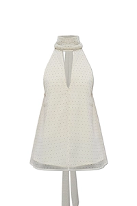 Gzdorah Polka-Dot Halter Top