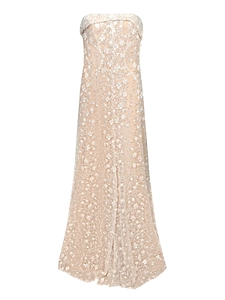 Genny Floral Lace Strapless Dress