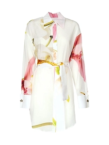 Floral Print Shirt Dress