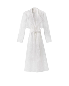 Genny Floral Pattern Wrap Coat