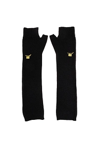 Ganni Long Ribbed Fingerless Gloves