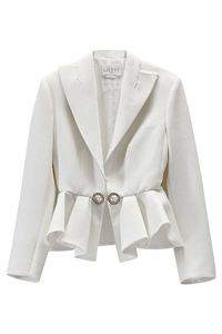 Genny Peplum Single-Breasted Blazer