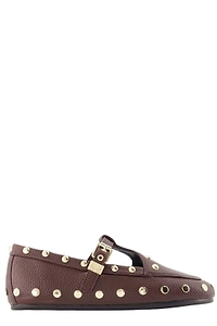 Ganni Mary Jenny Studded Ballerina Flats