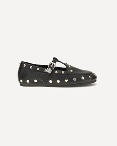 Ganni Mary Jenny Studded Ballet Flats