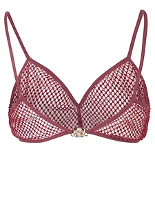 Genny Rhinestone Mesh Bralette