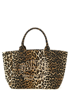 Ganni Medium Printed Tote Bag