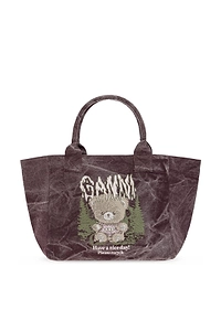 Ganni Medium Snow Teddy Bear Tote Bag