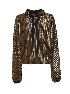 Genny Sequined Drawstring Top
