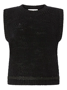 Genny Textured Sleeveless Knitted Sweater
