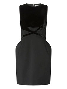 Genny Velvet Panel Sleeveless Dress