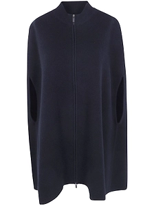 Gentry Portofino Zip-Front Knit Cape
