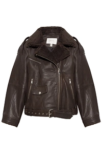 Gestuz Gzroja Shearling-Collar Jacket