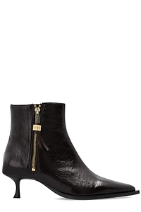 Ganni Pointed Zip Heeled Boots