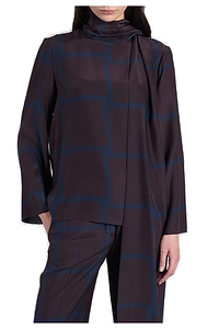 Antonia Long-Sleeved Tie Neck Blouse