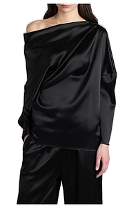 Maja Long-Sleeved Draped Blouse