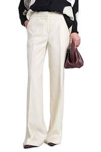 Pleated Wide-Leg Trousers