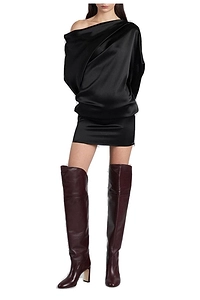 Gianluca Capannolo Long-Sleeved Draped Mini Dress