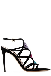 Gianvito Rossi Strappy Crystal Heeled Sandals